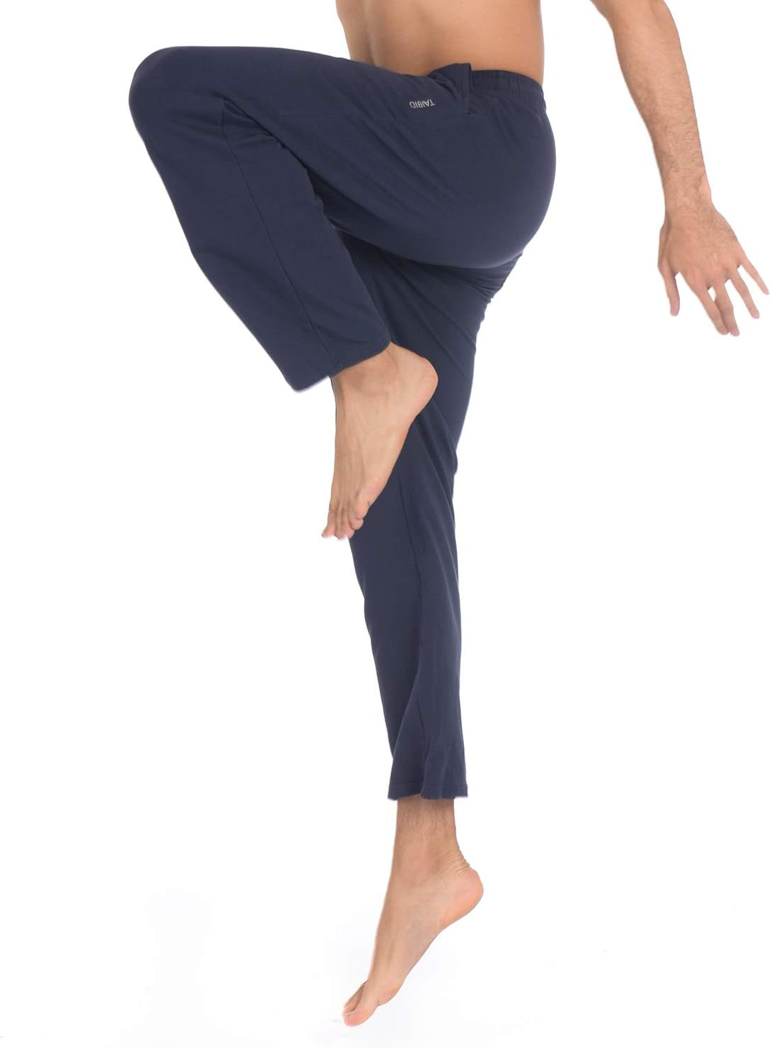 Men'S Active Jogger Sweatpants Cotton Workout Lounge Pants Open Bottom Sweat Pants Pockets, Blue - XL