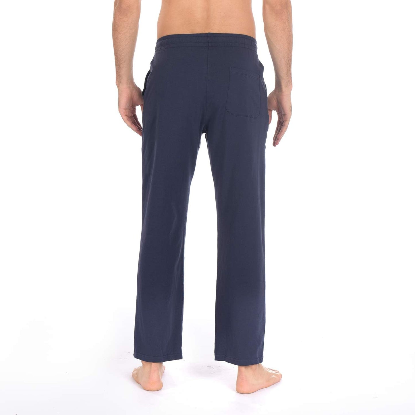 Men'S Active Jogger Sweatpants Cotton Workout Lounge Pants Open Bottom Sweat Pants Pockets, Blue - XL